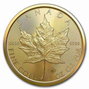canada 1 oz gold maple leaf bu