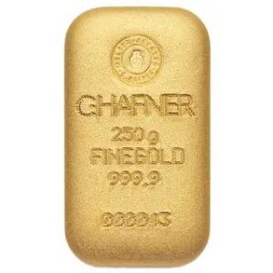 c.hafner 250g cast gold bar