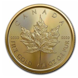 canada 1/4 oz gold maple leaf bu