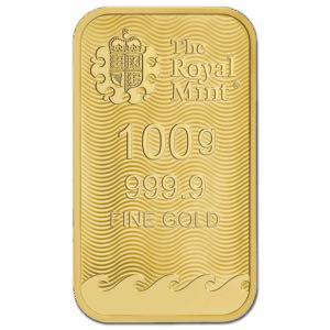 lingot or 100 g britannia the royal mint