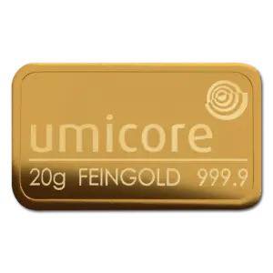 lingot or 20 g umicore