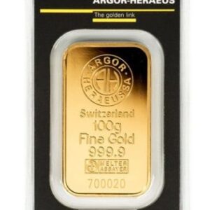 lingot d’or argor – 100g